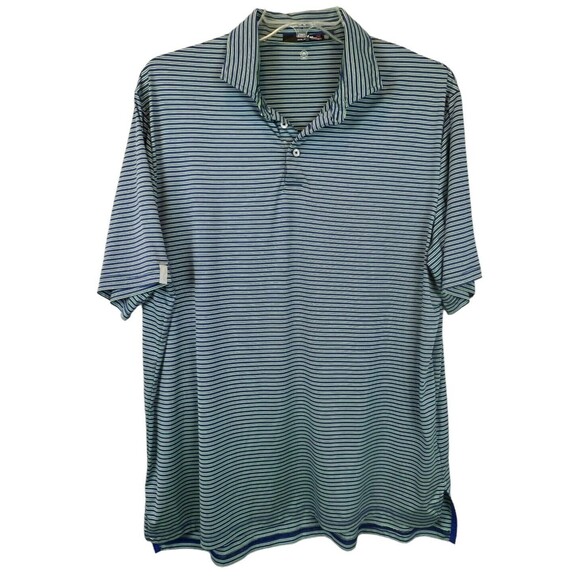 RLX Ralph Lauren Shirt  Men's Size XL  Blue /Green Stripe Wicking Golf Polo - Picture 1 of 7